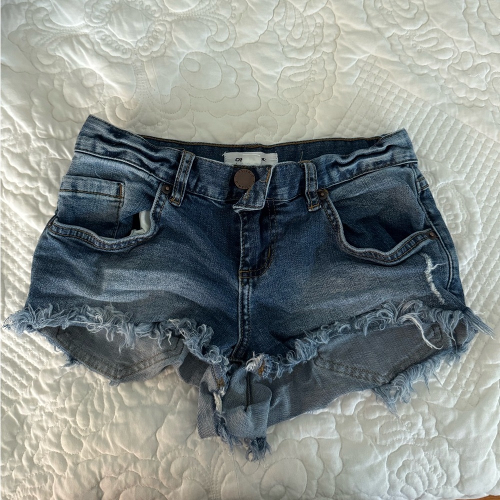 O'Neill low rise jean shorts